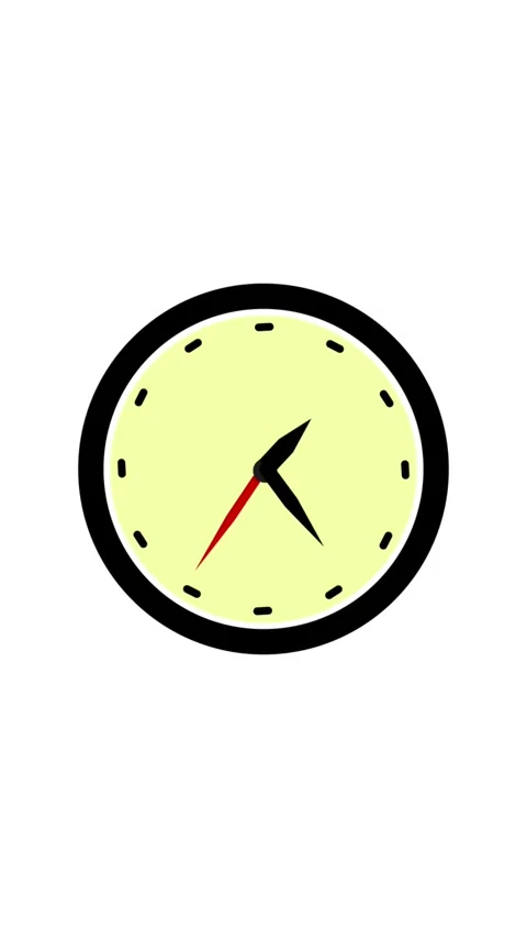Animated clock face showing time passing by second by second with moving ha.. Vídeo Stock 329595307