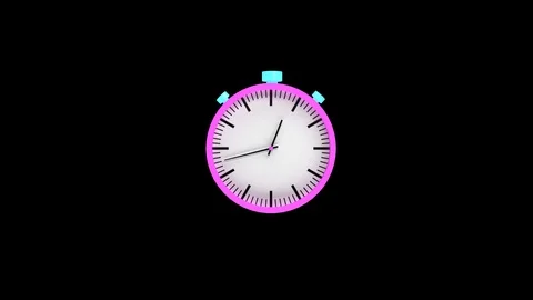 Animated Clock Stock Footage 88392764