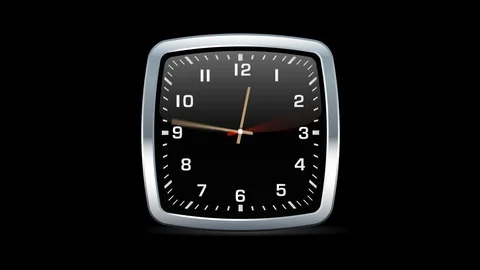 Animated Clock Stock Footage 88394046