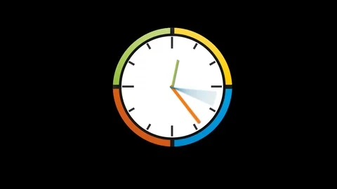 Animated Clock Stock Footage 88434659