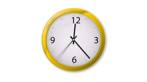 Animated Clock Stock Footage 90844838