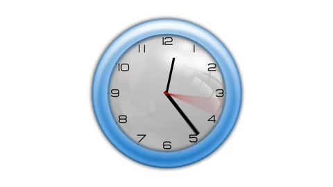 Animated Clock. Stock Footage 90847866