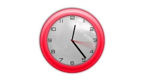 Animated Clock Stock Footage 90848003
