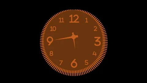 Animated Clock Hands on Analog Face Looping Seamlessly Vídeos de archivo 316785476