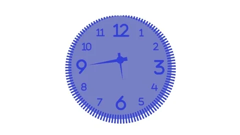 Animated Clock Hands on Analog Face Looping Seamlessly Video stock 316785489