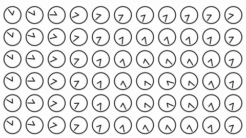 Animated clock hands spinning forward Stock Footage 94603869