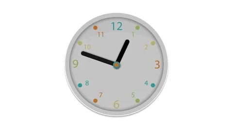 Animated Clock. Hd. Alpha matte included. Stock Footage 90947329