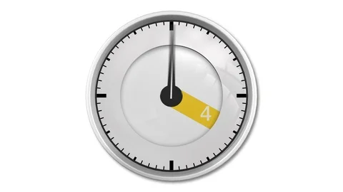 Animated Clock. Hd. Alpha Matte Included. Looped Stock Footage 96689164