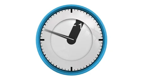 Animated Clock. Hd. Alpha matte included. Stock Footage 96689168