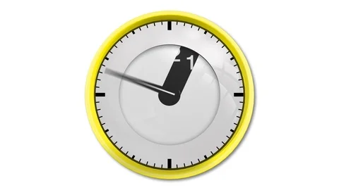 Animated Clock. Hd. Alpha matte included. Stock Footage 96689181