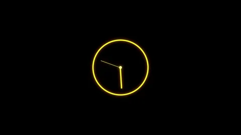 Animated of clock icon animation.Clock Animation in 12 Hour Loop animation .. Stock Footage 331653605