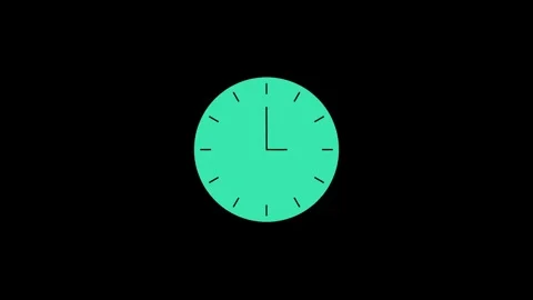 Animated Clock icon background, logo symbol, social media  Stock Footage 260123837