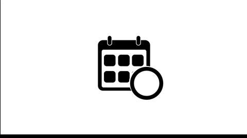 Animated clock icon on the date calender Stock Footage 263613217