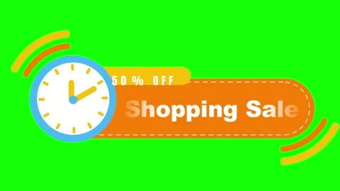 Animated clock lower third with fireworks on green screen for video production Stock Footage 343908406