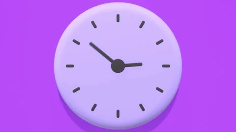 Animated clock with moving arrow, clock ticking animation. Stock Footage 276757920