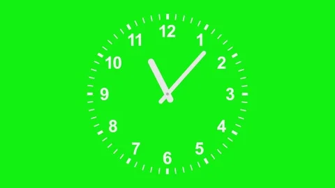 Animated Clock with Moving Hands Stock Footage 296649084