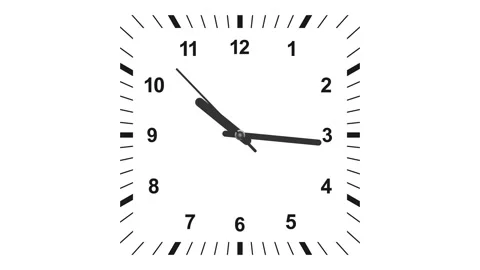 Animated Clock with Moving Hands Stock Footage 296649087