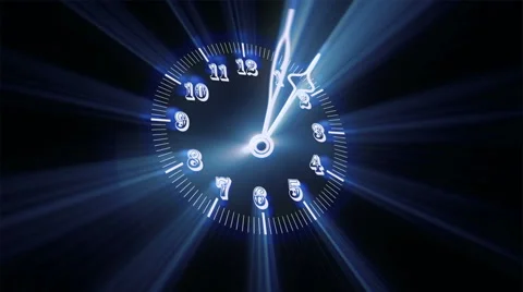 Animated Clock Time Lapse 12 Hours In 12 Seconds Stock Footage 46596173