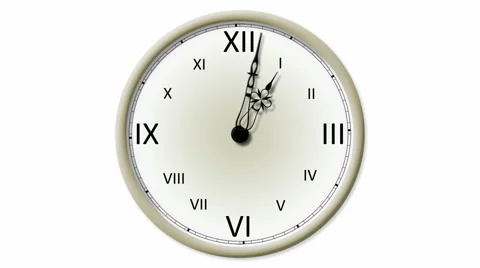 Animated Clock Time Lapse 12 Hours In 12 Seconds Stock Footage 46630783