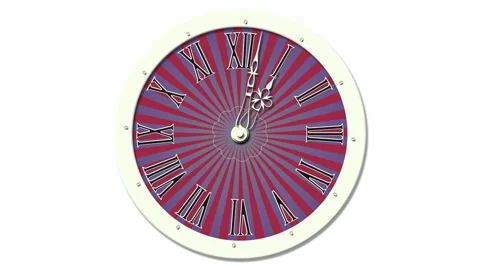Animated Clock Time Lapse 12 Hours In 12 Seconds Stock Footage 46631215