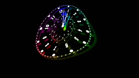 Animated Clock Time Lapse 12 Hours In 12 Seconds Stock Footage 46635879
