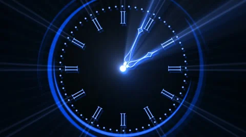 Animated Clock Time Lapse 12 Hours In 12 Seconds Stock Footage 46636755