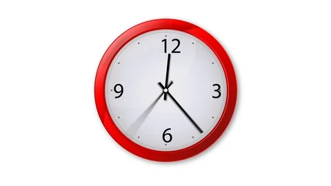 Animated Clock, Twenty Four Hour, Loopable. Includes Alpha Channel, Easy to Use Stock Footage 90845620