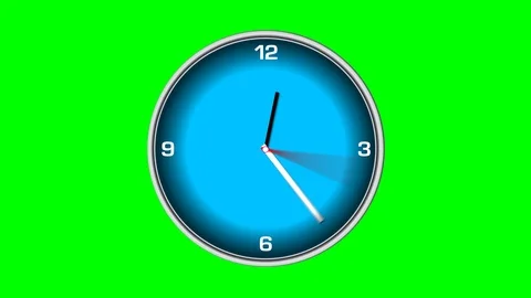 Animated Clock, Twenty Four Hour, Loopable. Includes Alpha Channel, Easy to Use Stock Footage 90851547