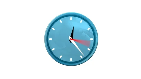Animated Clock, Twenty Four Hour, Loopable. Includes Alpha Channel, Easy to Use Stock Footage 90851848