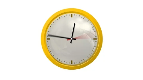 Animated Clock, Twenty Four Hour, Loopable. Includes Alpha Channel, Easy to Use Stock Footage 90853862