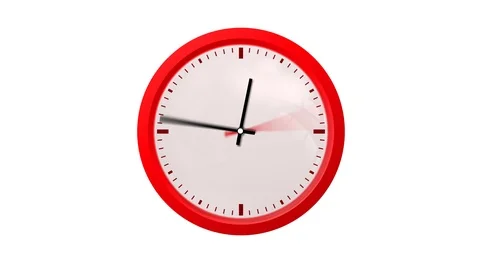 Animated Clock, Twenty Four Hour, Loopable. Includes Alpha Channel, Easy to Use Stock Footage 90944767