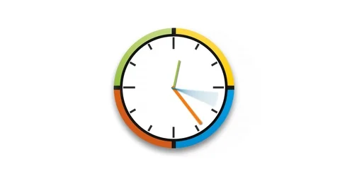 Animated Clock, Twenty Four Hour, Loopable. Includes Alpha Channel, Easy to Use Stock Footage 90945012