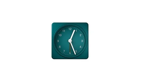 Animated Clock, Twenty Four Hour, Loopable. Includes Alpha Channel, Easy to Use Stock Footage 90945178