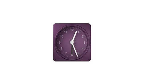Animated Clock, Twenty Four Hour, Loopable. Includes Alpha Channel, Easy to Use Stock Footage 90945205
