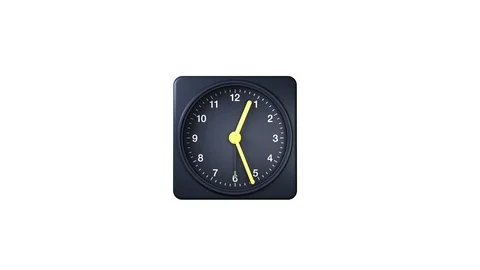 Animated Clock, Twenty Four Hour, Loopable. Includes Alpha Channel, Easy to Use Stock Footage 90945242