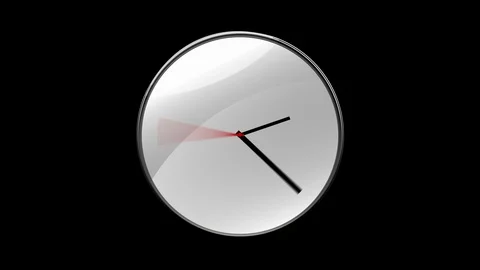 Animated Clock v Video stock 88392730