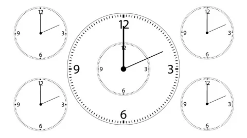 Animated clocks - One minute loopable footage Stock-Footage 137825345