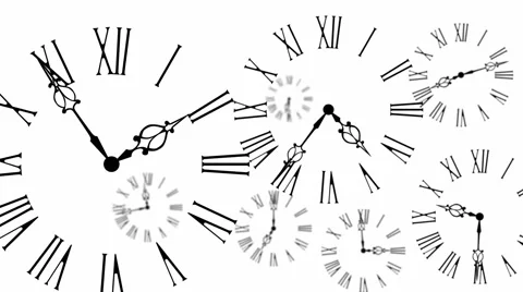 Animated Clocks Time Lapse On White Background Stock Footage 46636537