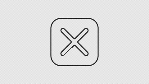 Animated Close Cancel Cross Icon Delete Error Reject Line Drawing Loop Vídeos de archivo 337253482