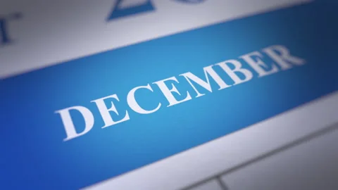 Animated Close Up December Calendar Stock Footage 161539803
