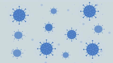 Animated Closeup of Coronavirus Under a Microscope Stock Footage 162341827