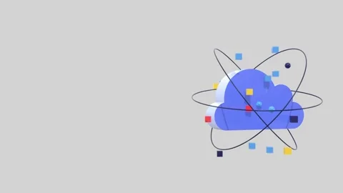 Animated Cloud Computing For Data Transfer With Copy Space. Stock Footage 291214160