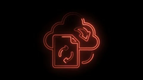 Animated cloud data synchronization with... | Stock Video | Pond5