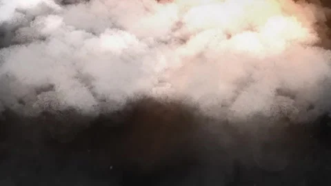 Animated Cloud Filled with Light 4K Overlay Black Background Stock Footage 289914879
