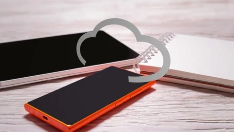 Animated cloud hosting, loading bar Stock Footage 85385426