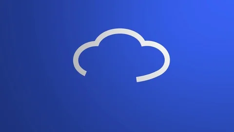 Animated cloud hosting, loading bar Stock Footage 85385431