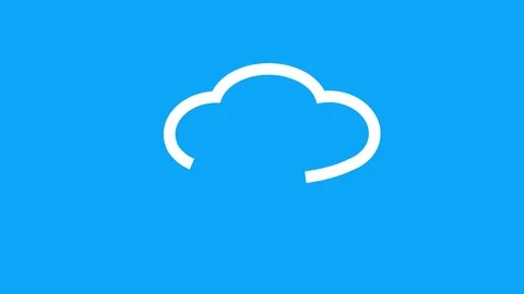 Animated cloud hosting, loading bar Stock Footage 85385432