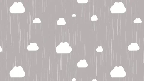 Animated Cloud rain background, Raindrops splashing, falling  rain drop loop. Stock Footage 301872622