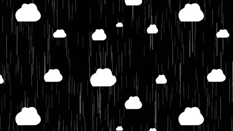 Animated Cloud rain background, Raindrops splashing, falling  rain drop loop. Stock Footage 301872625
