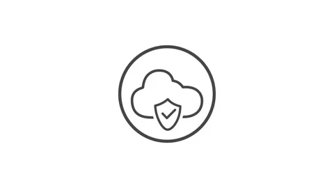 Animated cloud storage icon Stock Footage 322669815